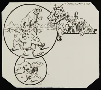 Gustave Soury dessin Publicité pour le chenil de la Maison Blanche 1933 1967.116.713 Photo