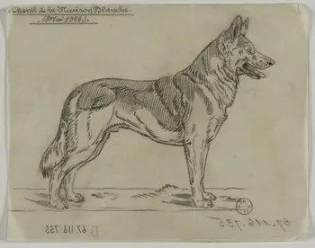 Gustave Soury dessin Berger allemand 1953 1967.116.735 Photo
