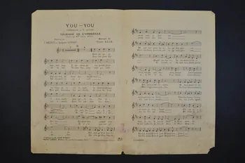 J. Ardot ; Victor Alix ; J. Sirrah ; Labbé chanson petit format Île-de-France, France 1922 1965.175.51 Photo Mucem