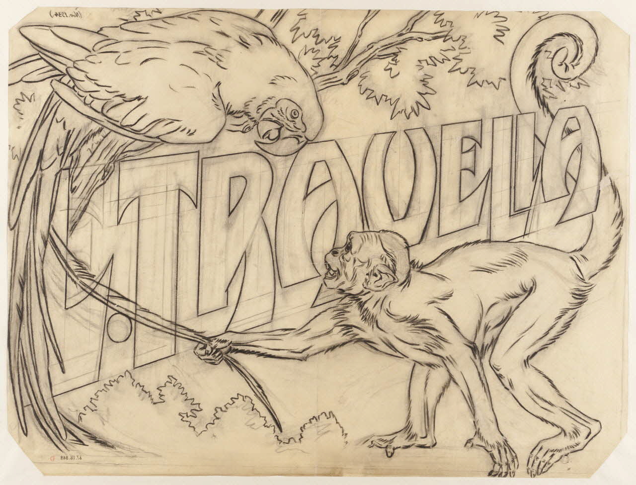 Gustave Soury dessin Projet d'affiche 1934 1967.116.848 Photo