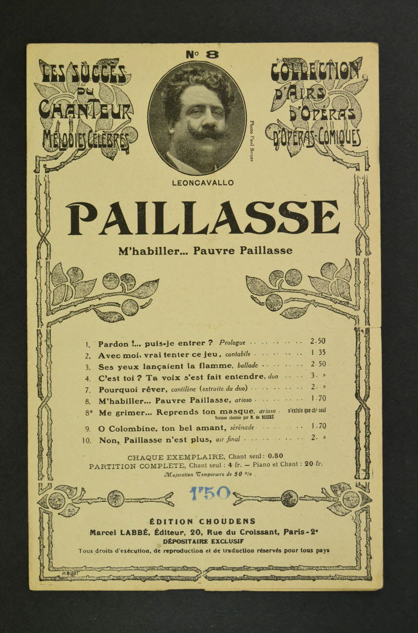 chanson petit format 1966.190.119 Photo Mucem