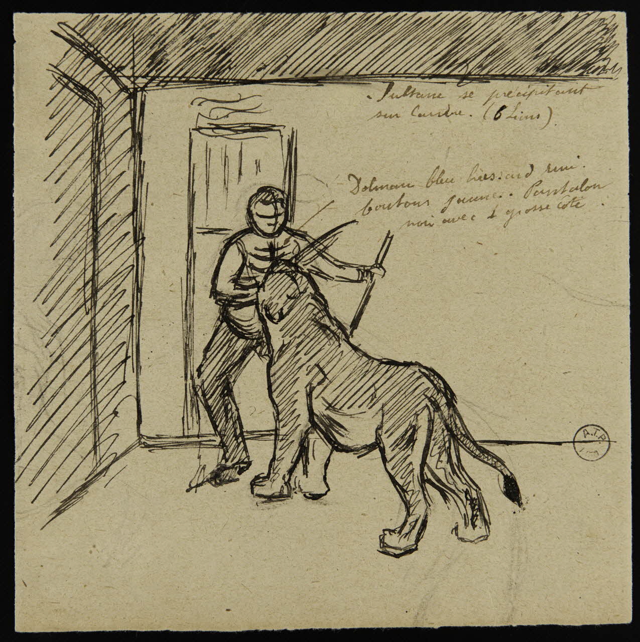 Gustave Soury dessin Scène de domptage 1966 1967.116.899 Photo