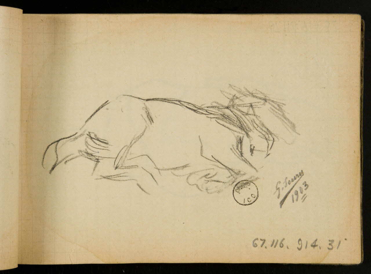 Gustave Soury ensemble (2) carnet de dessins 1903 1967.116.914.31 Photo