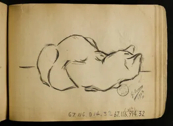 carnet de dessins Chat 1967.116.914.32 Photo