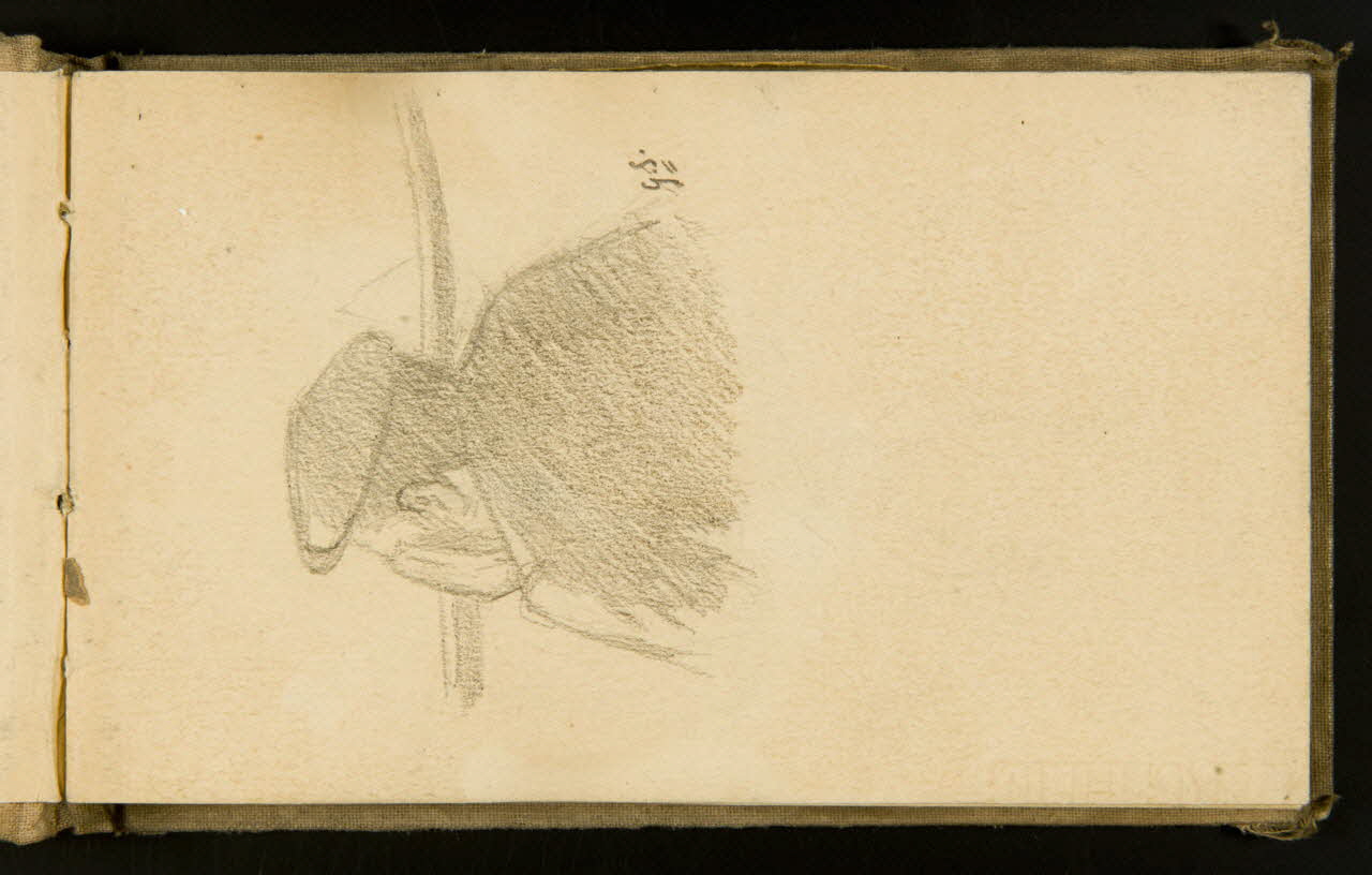 Gustave Soury carnet de dessins Homme en buste, vu de dos 1903 1967.116.915.1 Photo