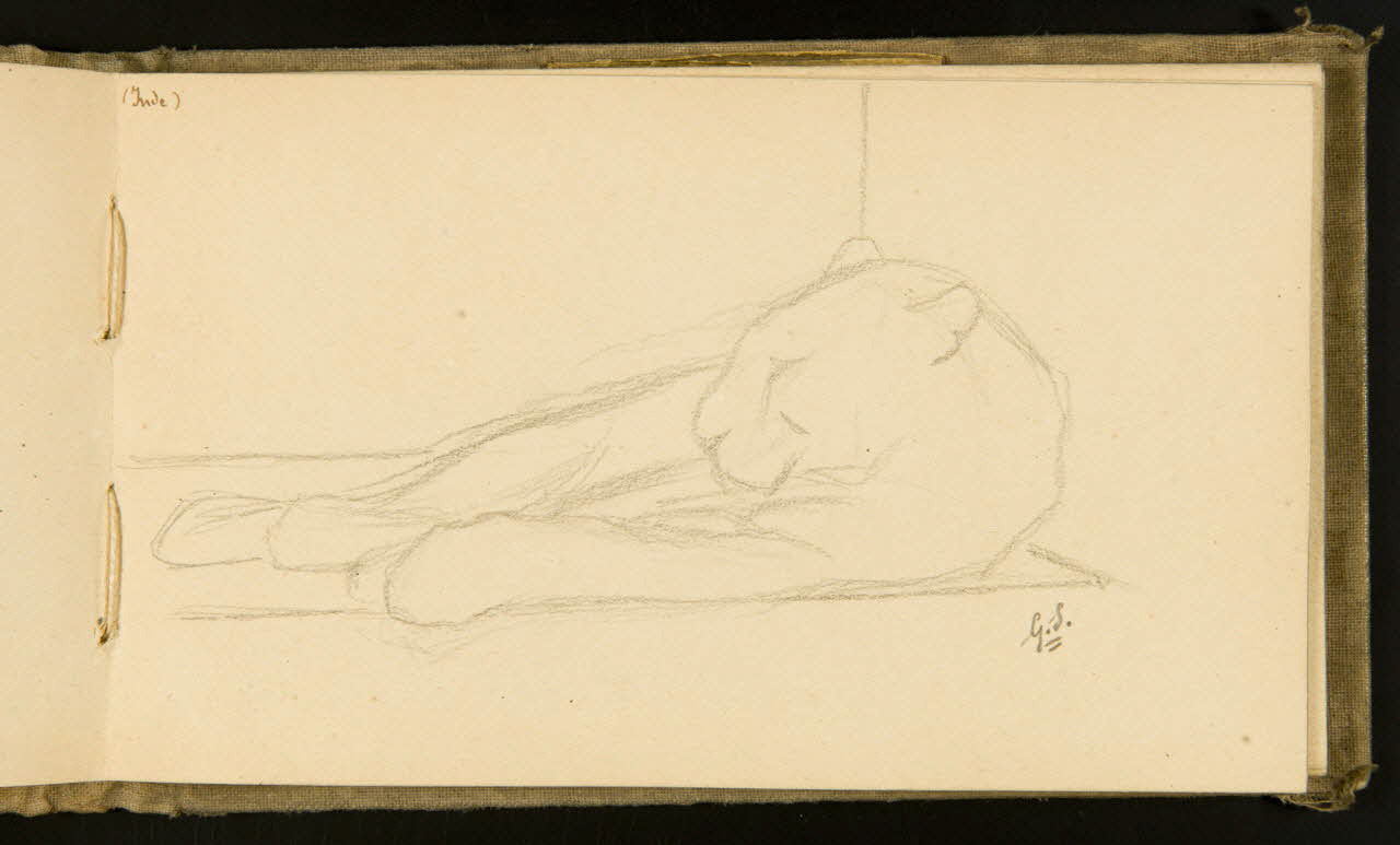 Gustave Soury carnet de dessins Lionne couchée 1903 1967.116.915.22 Photo