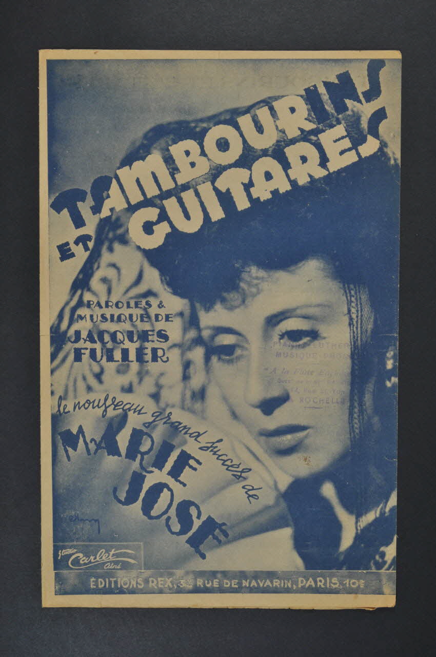Jacques Fuller ; Marie-José ; Editions Rex chanson petit format Paris 10ème 1943 1966.190.124 Photo Mucem