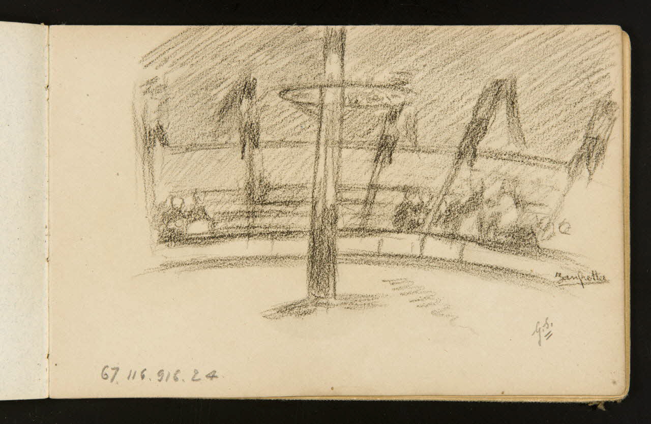 ensemble (2) Piste de cirque 1905 en PTEC FUSAIN RECTO 1967.116.916.24 Photo