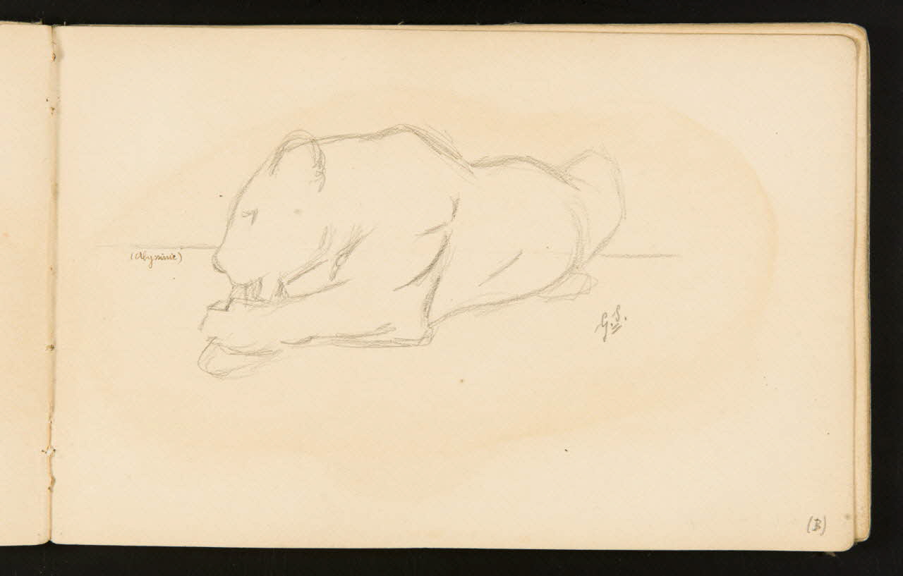 Gustave Soury carnet de dessins Lionne couchée 1904 1967.116.916.6 Photo