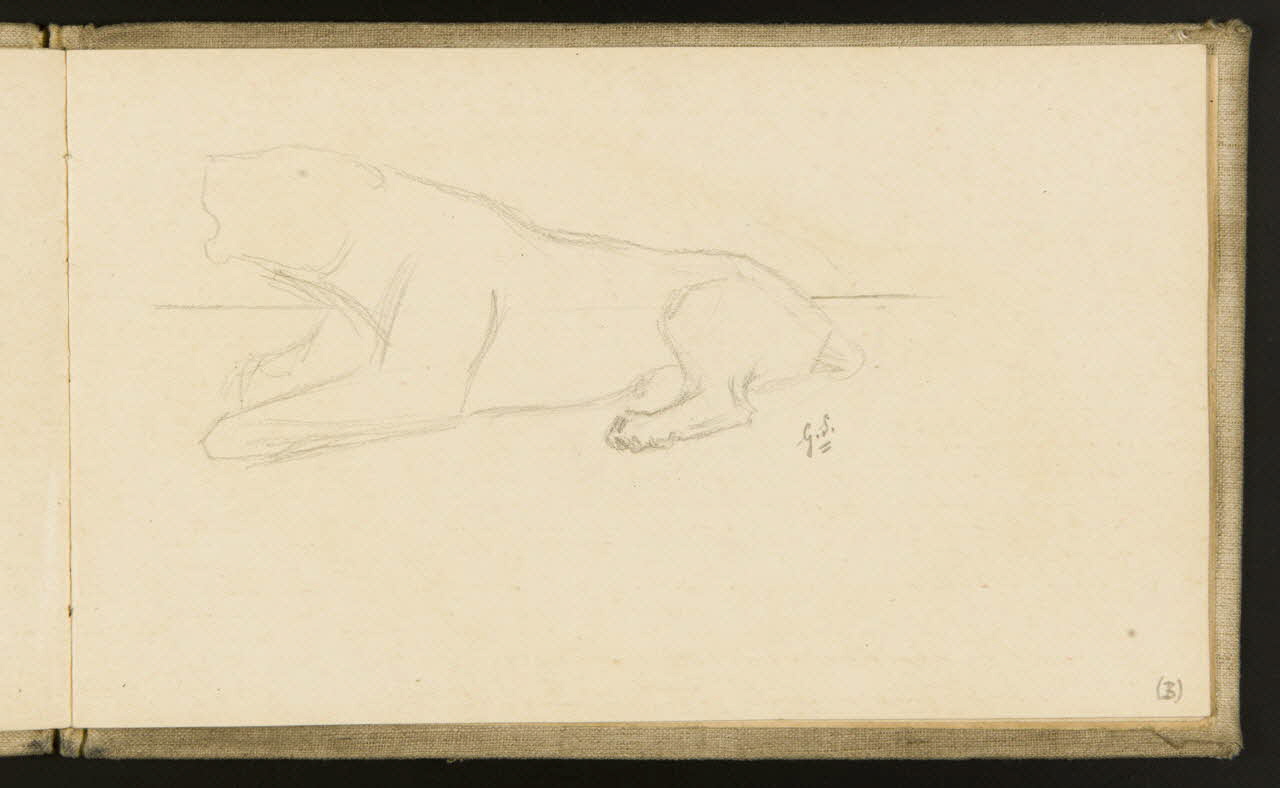 carnet de dessins Etude de lionne 1967.116.918.21 Photo