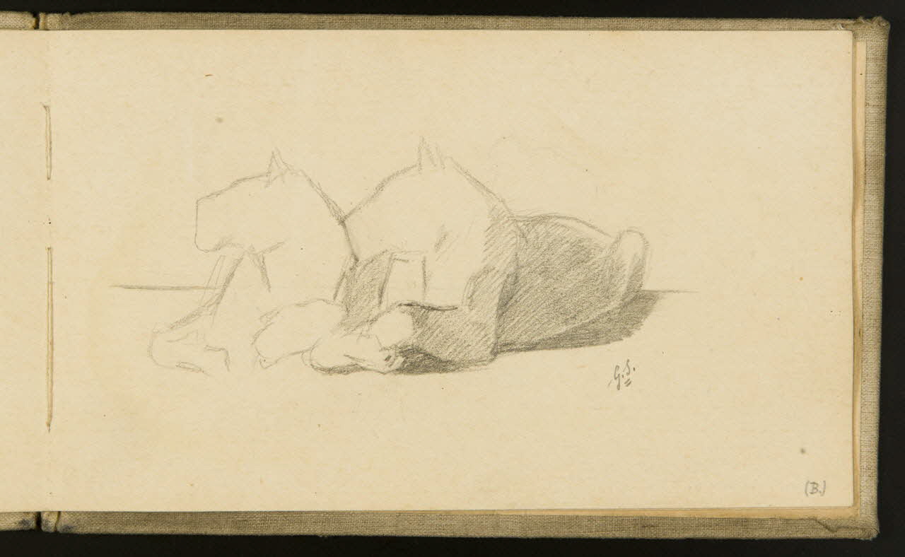 carnet de dessins Etude de lionnes 1967.116.918.23 Photo