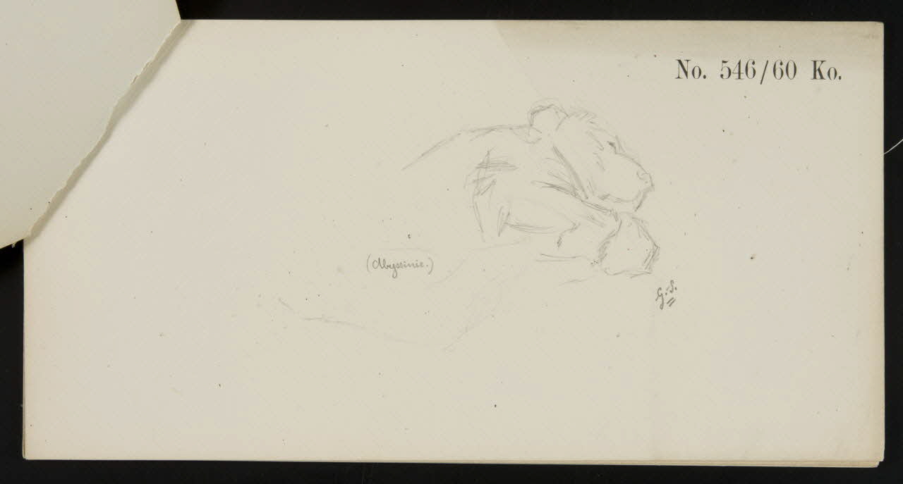 carnet de dessins Esquisse de lion couché 1967.116.919.5 Photo