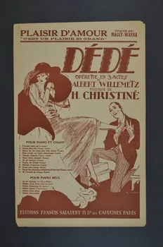 Albert Willemetz ; Henri Christiné ; Maguy-Warna ; Francis F. Salabert chanson petit format Île-de-France, France 1921 1965.175.6 Photo Mucem