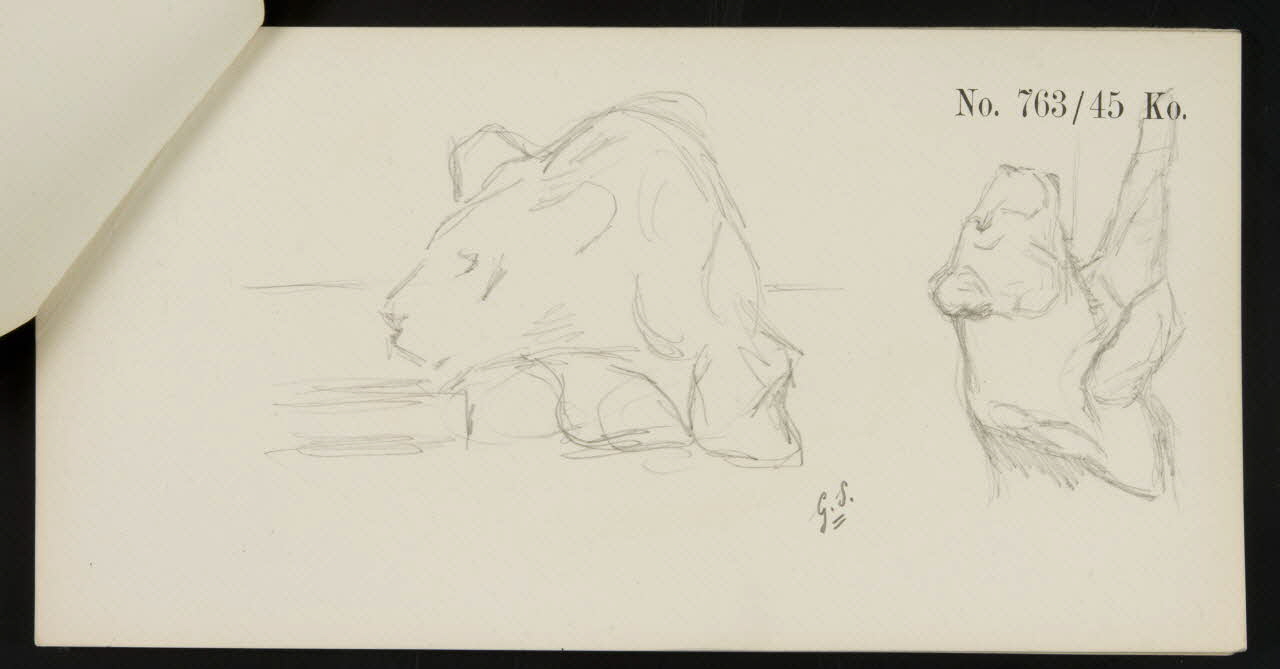 carnet de dessins Esquisse de lionne 1967.116.920.6 Photo