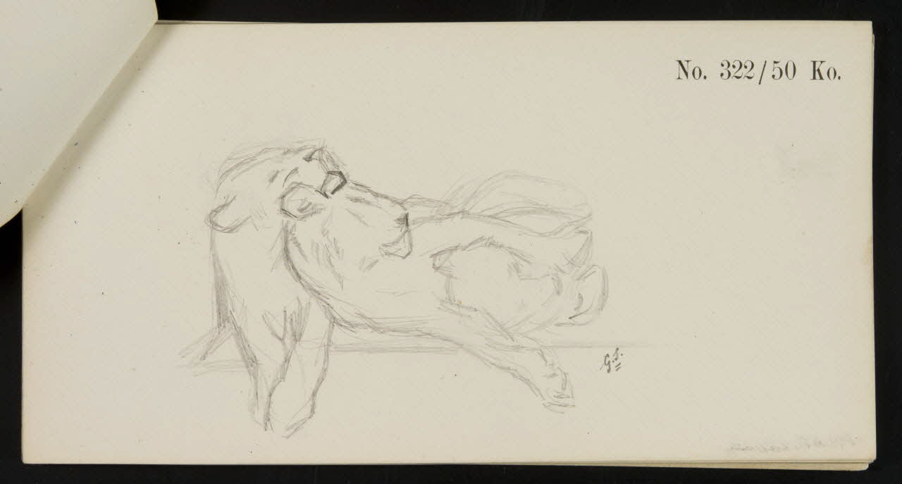 carnet de dessins Esquisse de félins endormis 1967.116.922.5 Photo