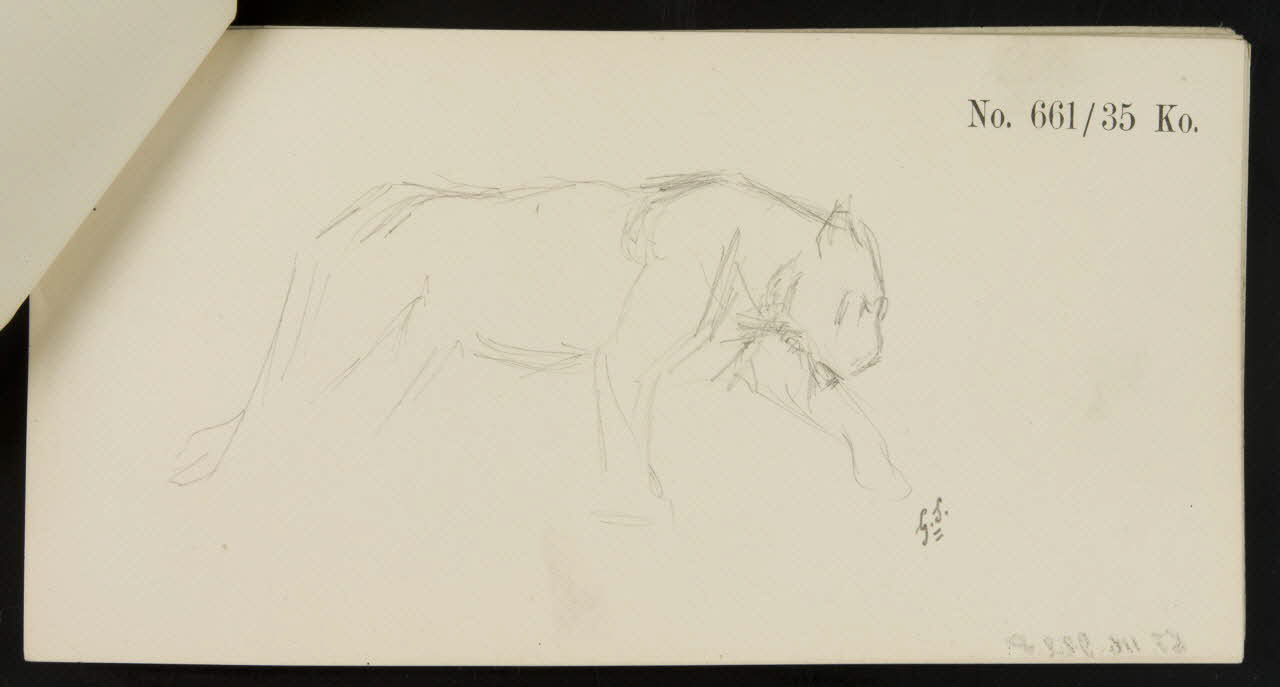 carnet de dessins Esquisse de félin 1967.116.922.9 Photo