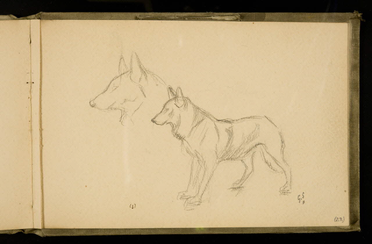 Gustave Soury carnet de dessins Etudes de louves 1906 1967.116.924.28  Photo
