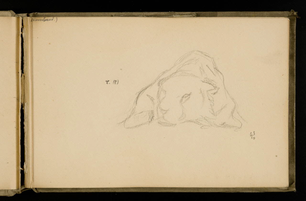 Gustave Soury carnet de dessins Etude de tigre 1906 1967.116.924.5  Photo