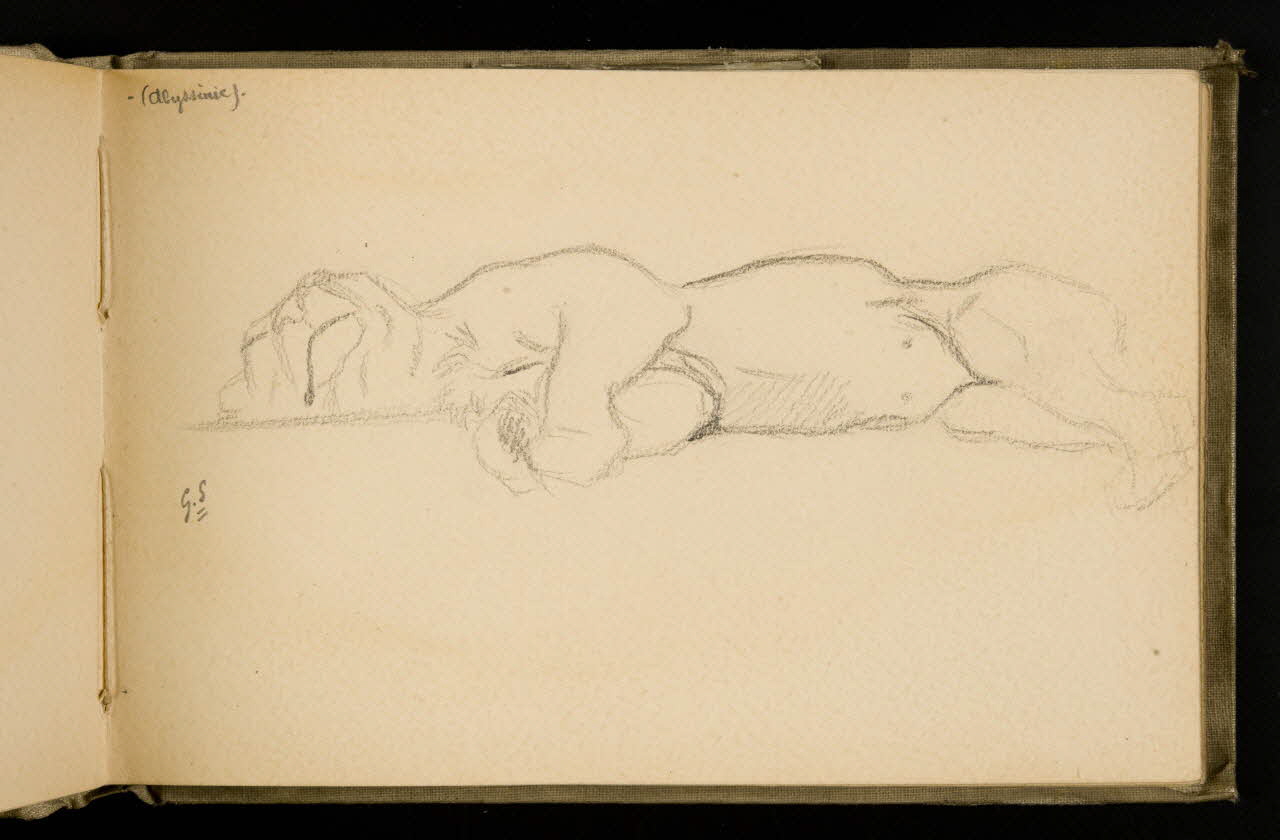 Gustave Soury carnet de dessins Etude de lion 1906 1967.116.924.8  Photo