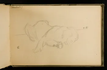 Gustave Soury carnet de dessins Etude de lion 1906 1967.116.924.9 Photo