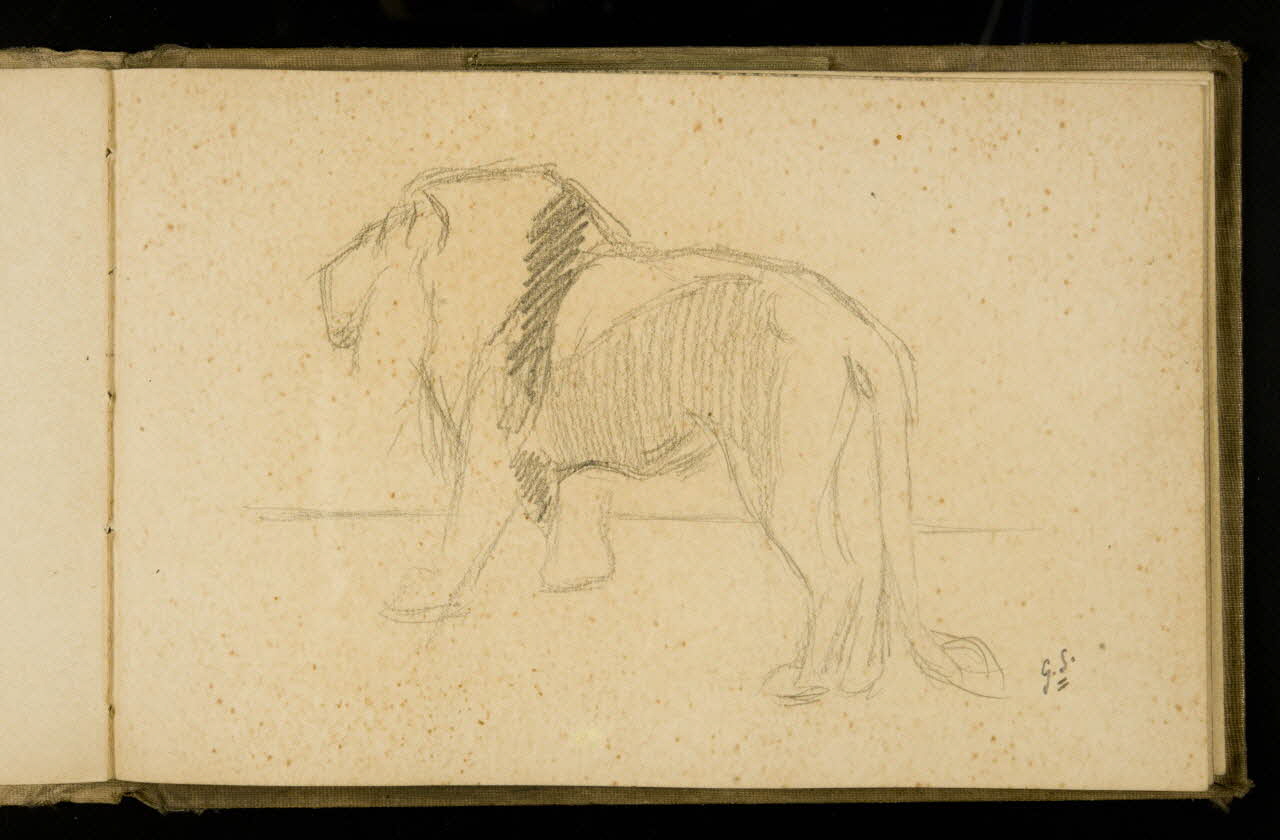 Gustave Soury carnet de dessins Etude de lion 1907 1967.116.925.33 Photo