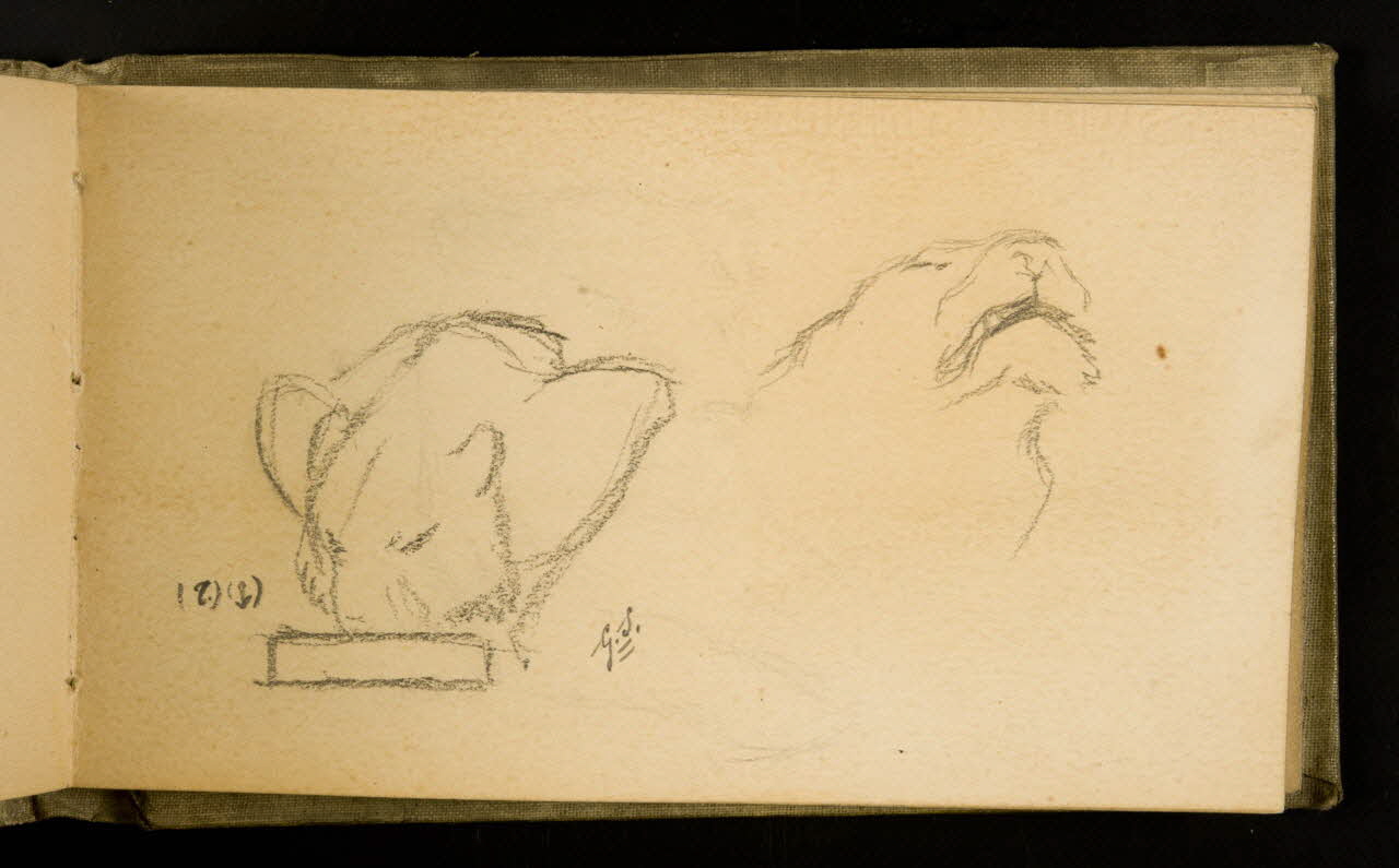 Gustave Soury carnet de dessins Etude d'une tigresse 1907 1967.116.926.24 Photo