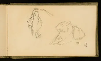 Gustave Soury carnet de dessins Lion et tigresse 1907 1967.116.926.30 Photo