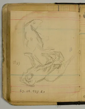 carnet de dessins Esquisse de combat de fauves 1967.116.927.20  Photo