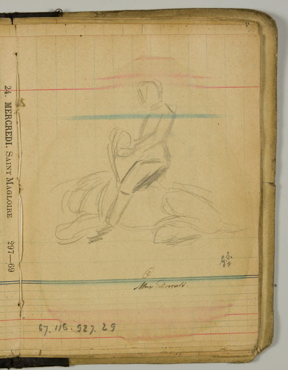 Gustave Soury ensemble (2) carnet de dessins Paris 1908 1967.116.927.29 Photo