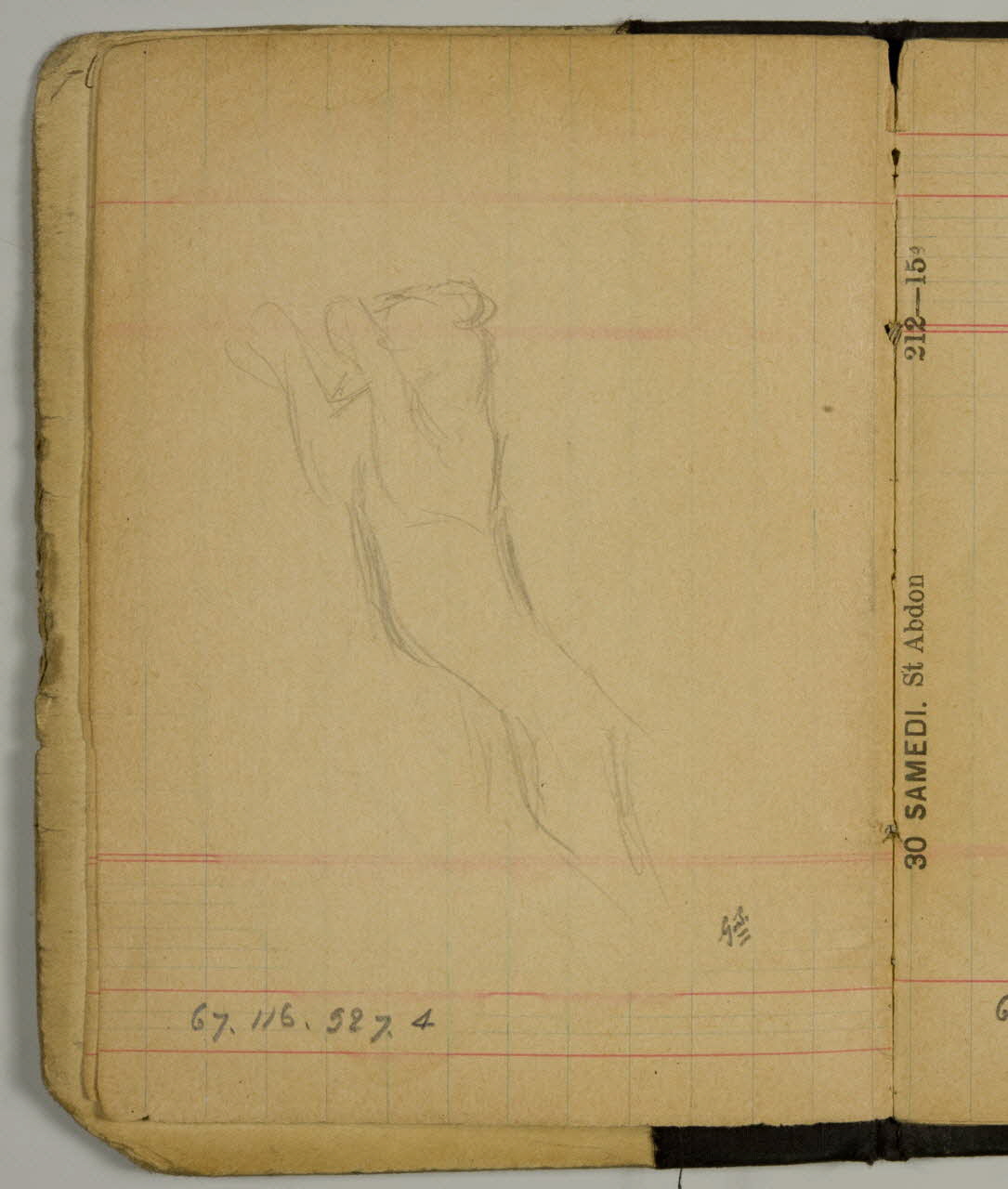 carnet de dessins Etude de félin bondissant 1967.116.927.4 Photo