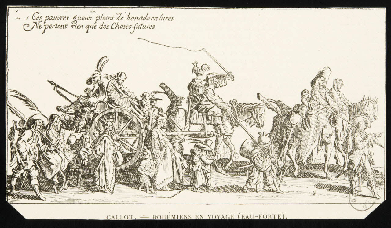 estampe Carte représentant une gravure de Jacques Callot 1967.116.93 Photo