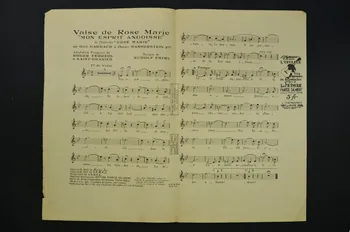 Rudolf Friml ; Herbert Stothart ; Otto Harbach ; Oscar Hammerstein ; Francis F. Salabert chanson petit format Île-de-France, France 1924 1965.175.67 Photo Mucem