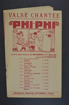 Albert Willemetz ; Henri Christiné ; Fabien Sollar ; Francis F. Salabert chanson petit format Île-de-France, France 1918 1965.175.69 Photo Mucem