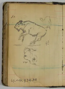 carnet de dessins Bison 1967.116.934.34  Photo