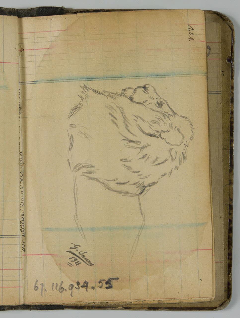 Gustave Soury ensemble (2) carnet de dessins Paris 1910 1967.116.934.55 Photo