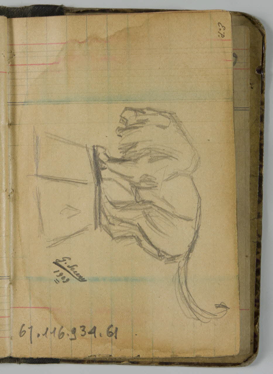 Gustave Soury ensemble (2) carnet de dessins Paris 1909 1967.116.934.61 Photo