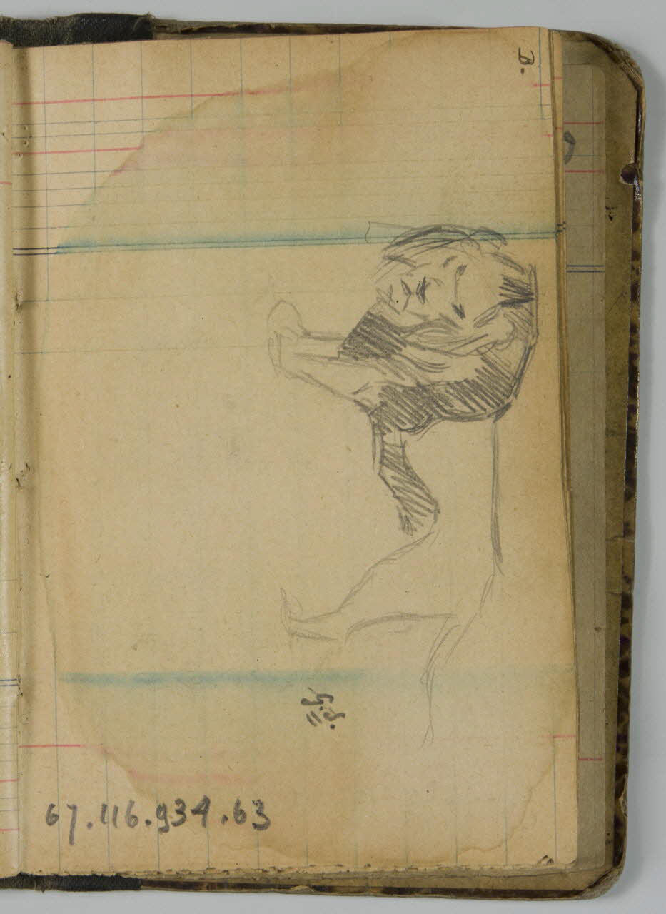 Gustave Soury ensemble (2) carnet de dessins Paris 1910 1967.116.934.63 Photo