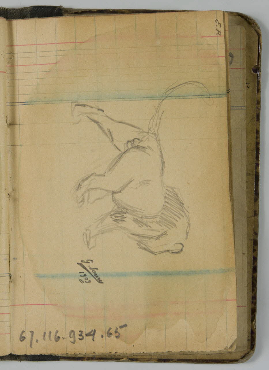 Gustave Soury ensemble (2) carnet de dessins Paris 1909 1967.116.934.65 Photo