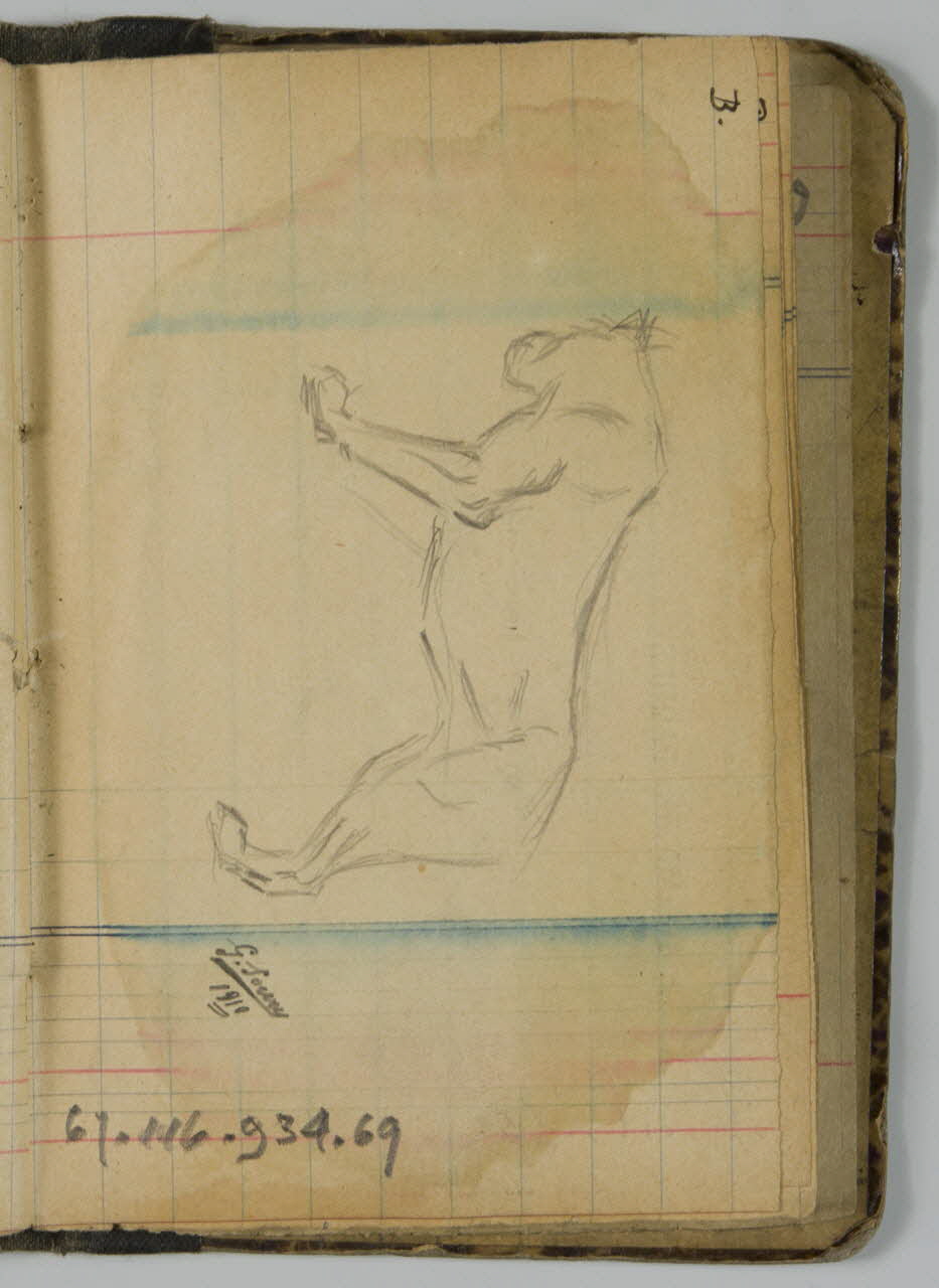 Gustave Soury ensemble (2) carnet de dessins Paris 1910 1967.116.934.69 Photo