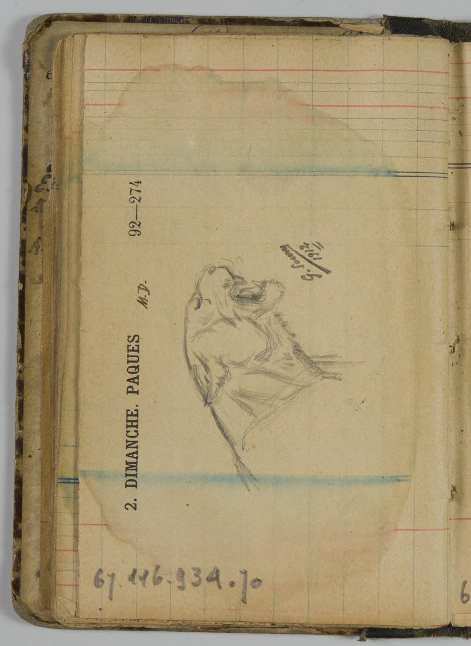 carnet de dessins Félin 1967.116.934.70 Photo