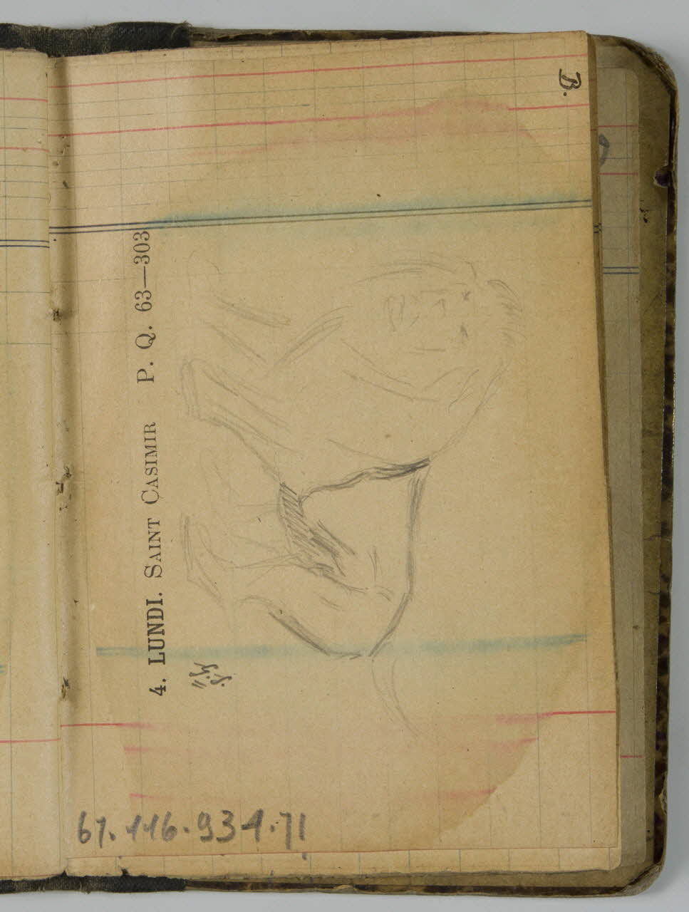 Gustave Soury ensemble (2) carnet de dessins Paris 1910 1967.116.934.71 Photo