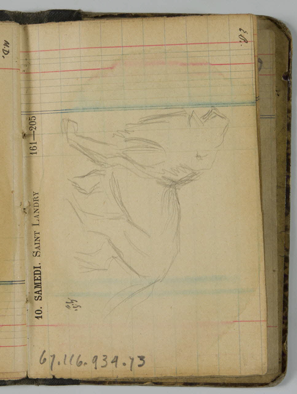 Gustave Soury ensemble (2) carnet de dessins Paris 1910 1967.116.934.73 Photo