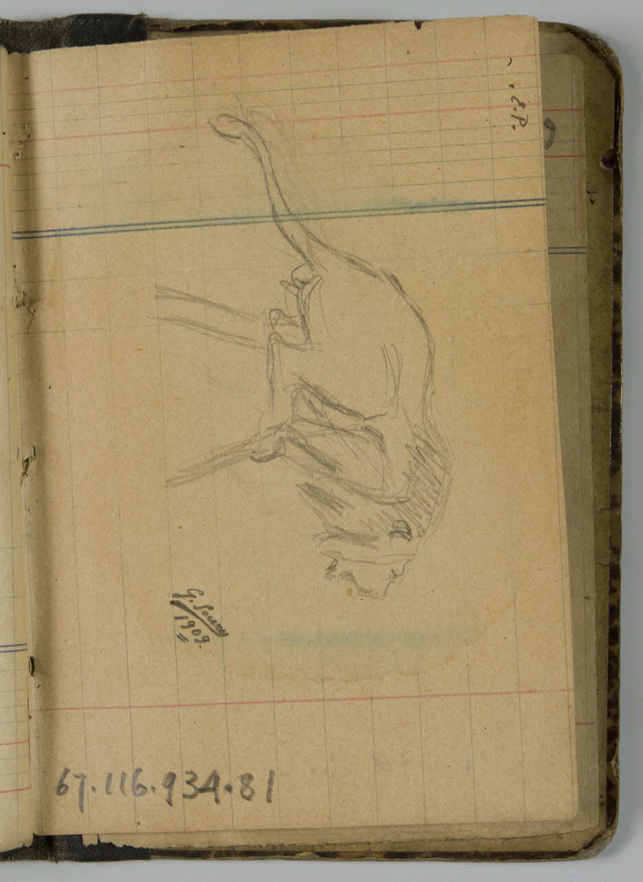 Gustave Soury ensemble (2) carnet de dessins Paris 1909 1967.116.934.81 Photo