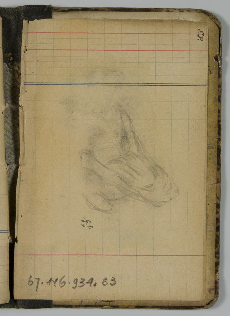 Gustave Soury ensemble (2) carnet de dessins Paris 1909 1967.116.934.83 Photo