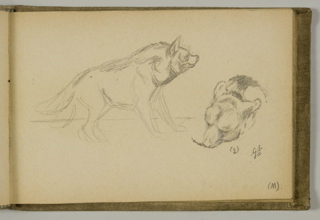 carnet de dessins Etude de hyène et d'ours 1967.116.939.24 Photo