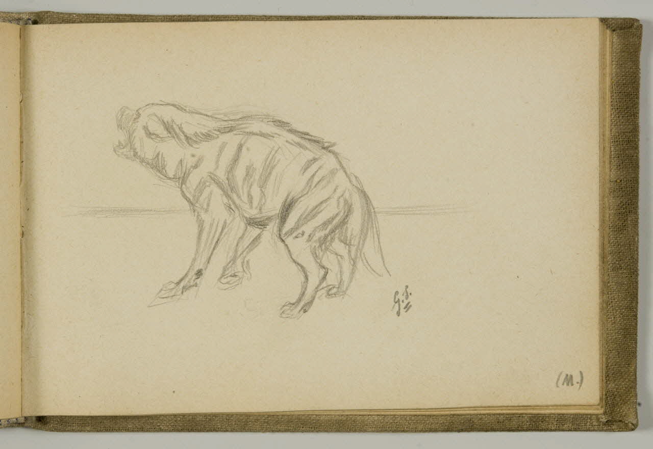 carnet de dessins Etude de hyène 1967.116.939.30 Photo