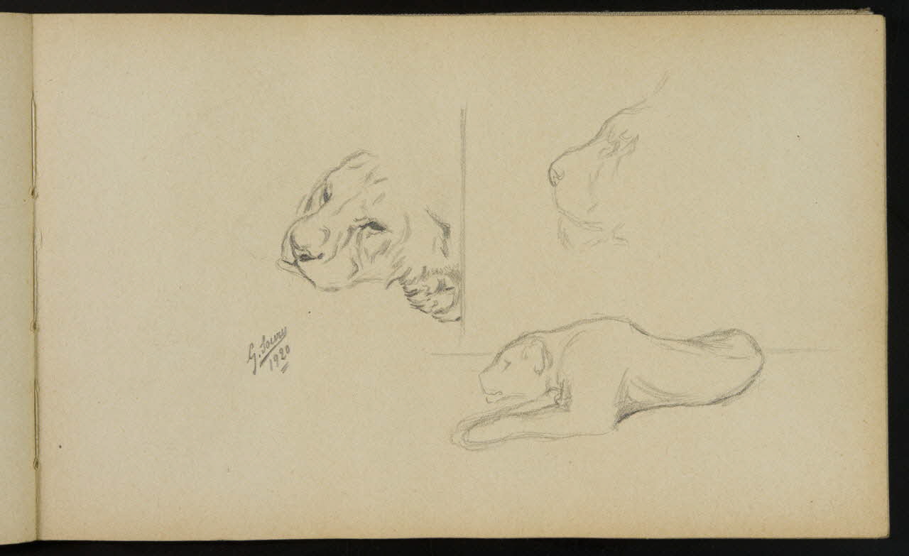 carnet de dessins Esquisse de fauves 1967.116.940.17 Photo
