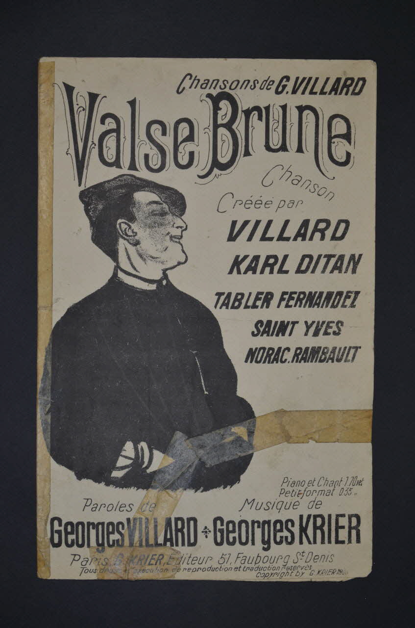 Georges Villard ; Georges Krier chanson petit format Île-de-France, France 1900 1966.190.163 Photo Mucem