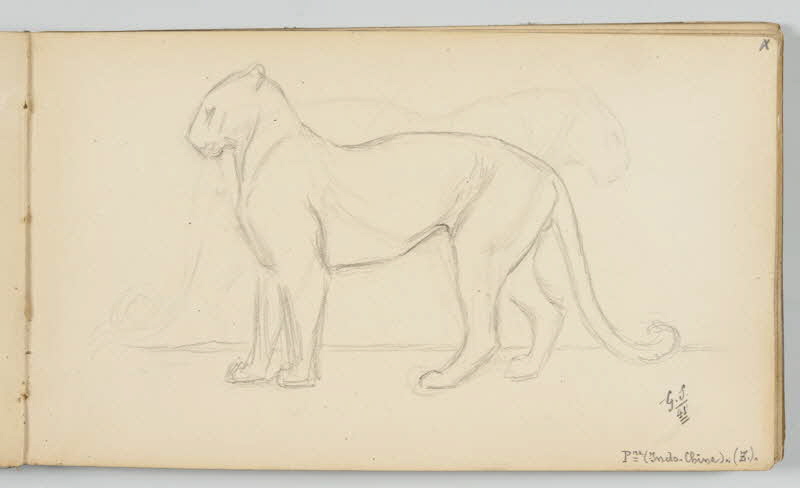 carnet de dessins Esquisse de panthère 1967.116.946.16 Photo