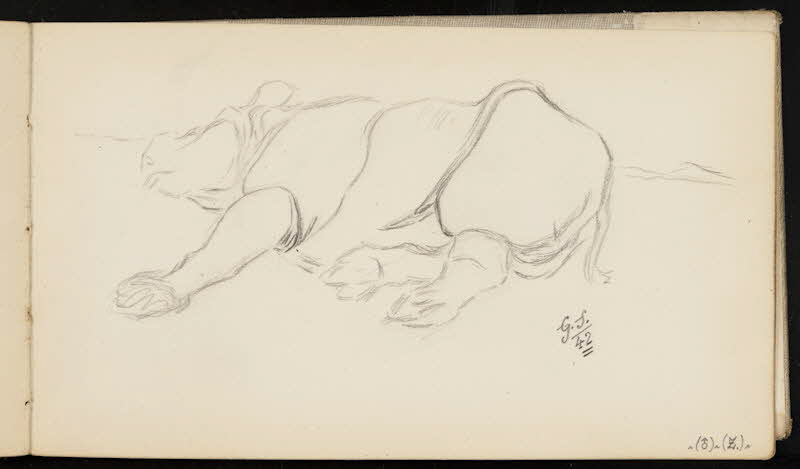 carnet de dessins Rhinocéros 1967.116.947.46 Photo